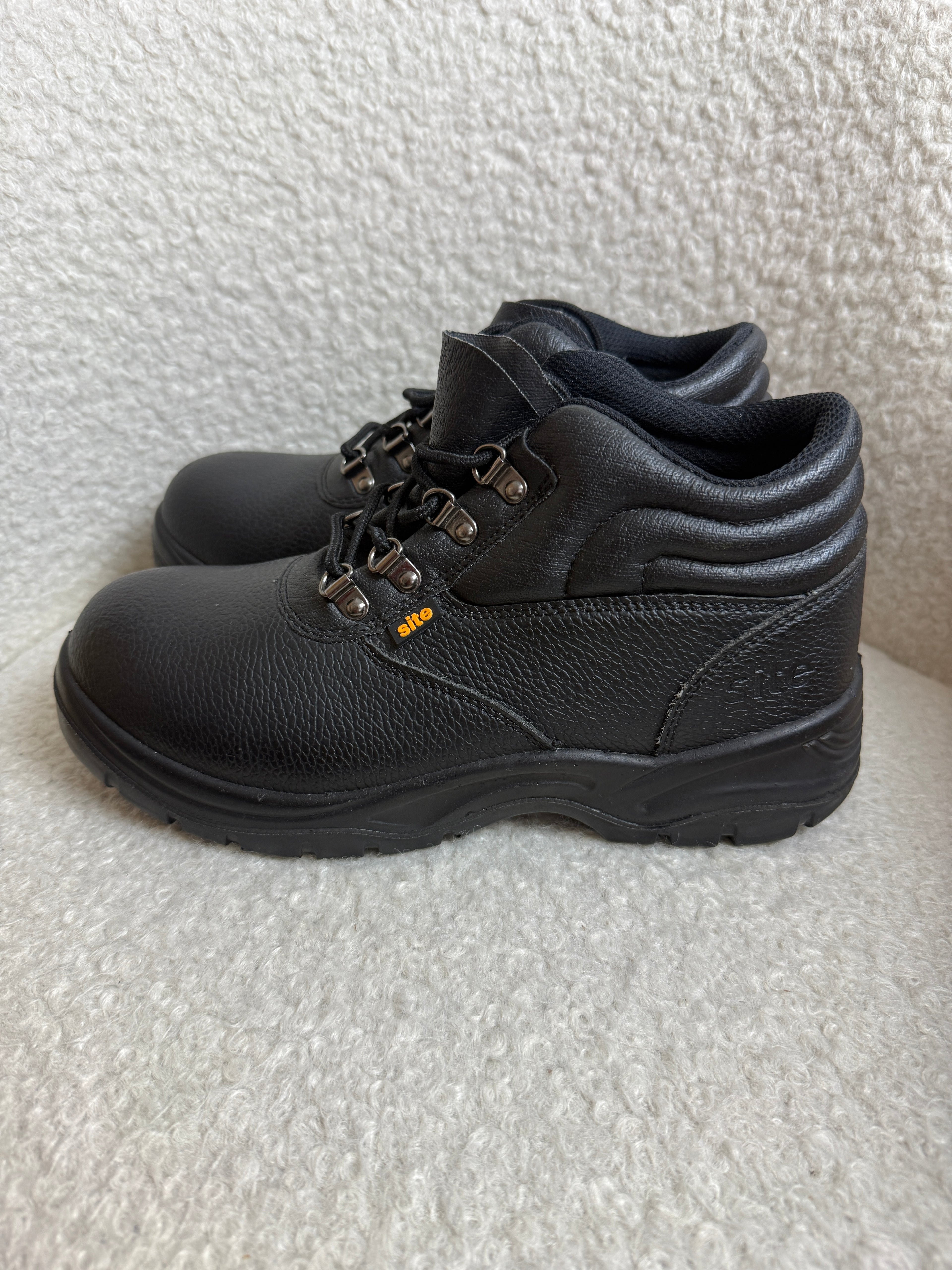Site Black Steel Toe Safety Work Boots UK 7 BNWT