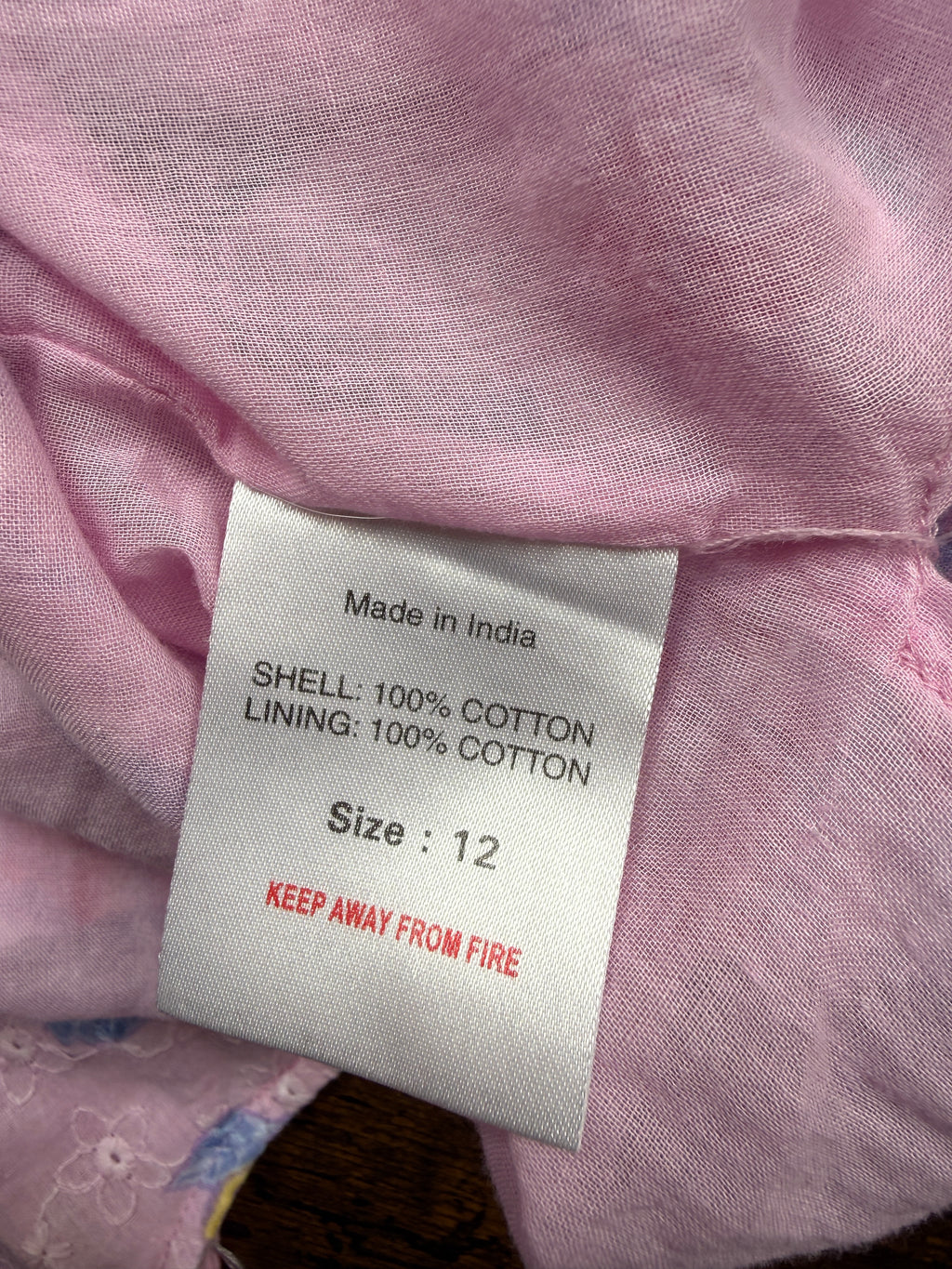 Store Twenty One Pink Floral Cotton Midi Tea Dress UK 12