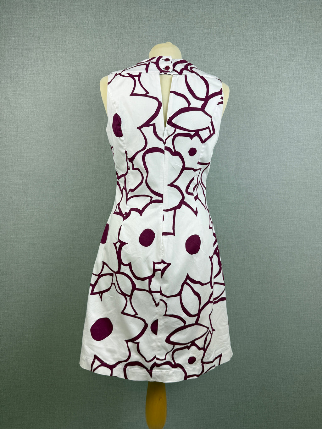 Roman White & Purple Floral Embellished Shift Dress UK 10 – Preloved