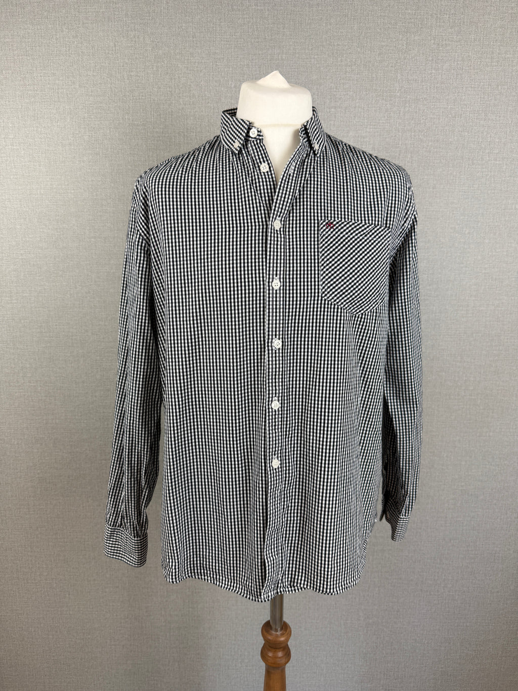 Merc London Black & White Gingham Shirt XL – Pre-Loved
