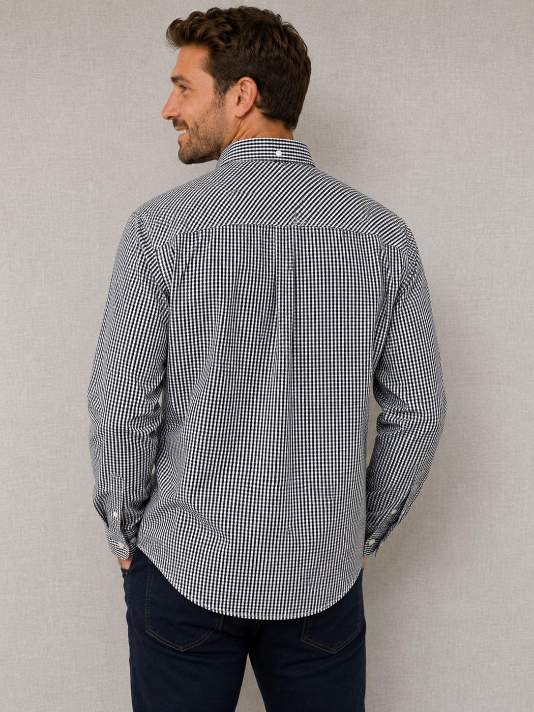 Merc London Black & White Gingham Shirt XL – Pre-Loved