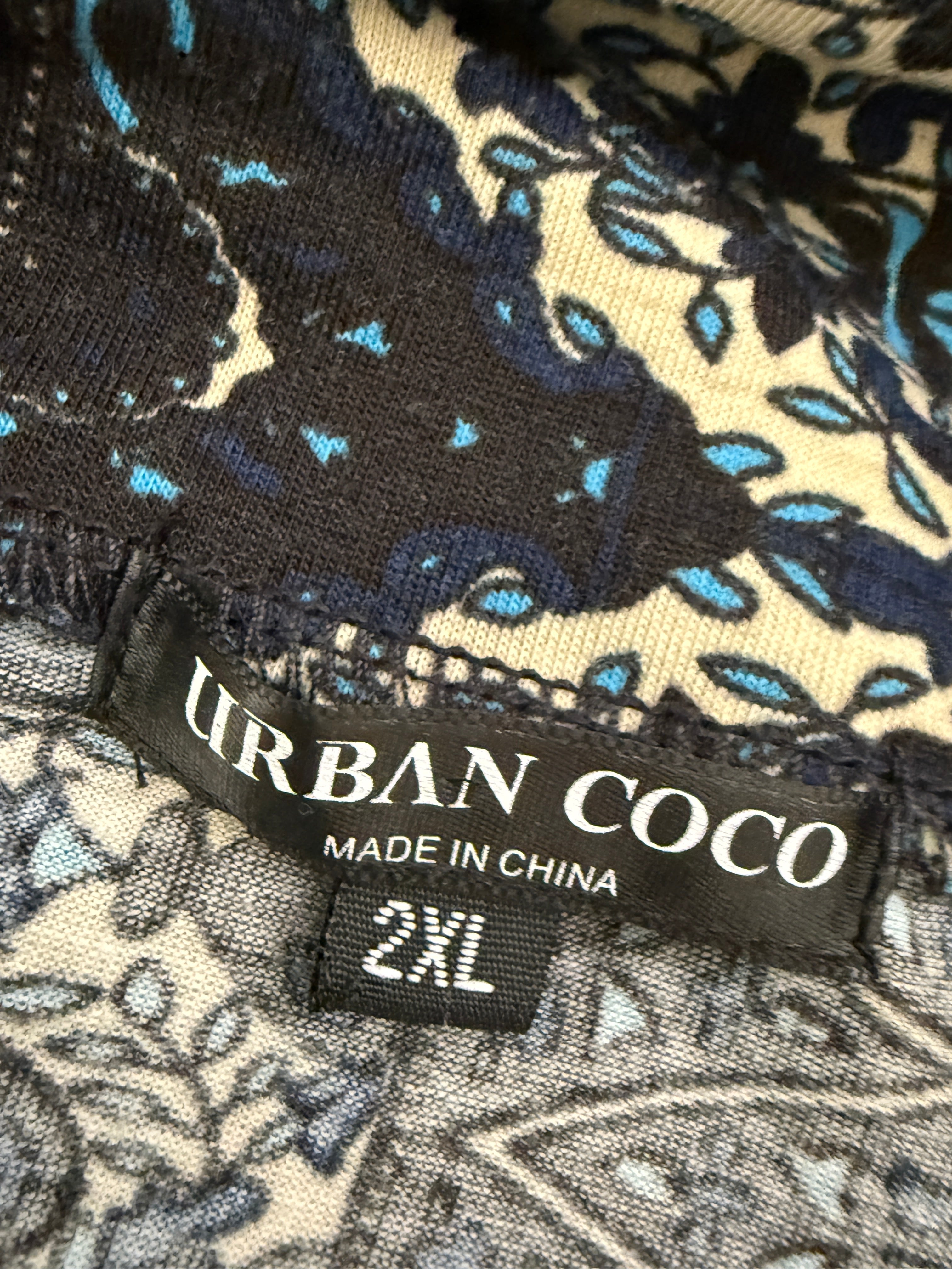 Urban Coco Blue Tribal Print Boho Maxi Skirt UK 14-16 – Pre-Loved
