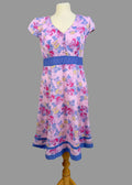 Store Twenty One Pink Floral Cotton Midi Tea Dress UK 12