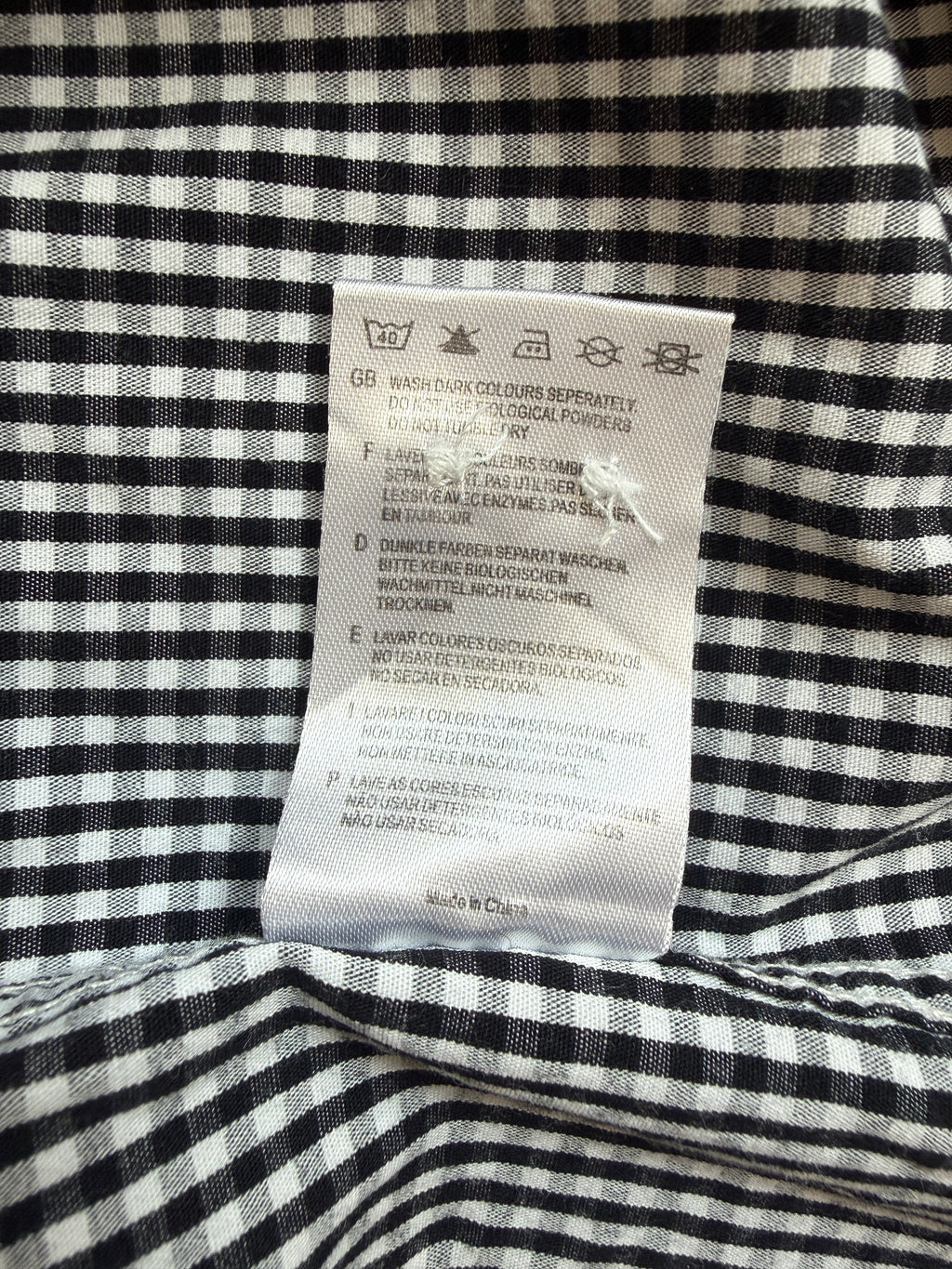 Merc London Black & White Gingham Shirt XL – Pre-Loved