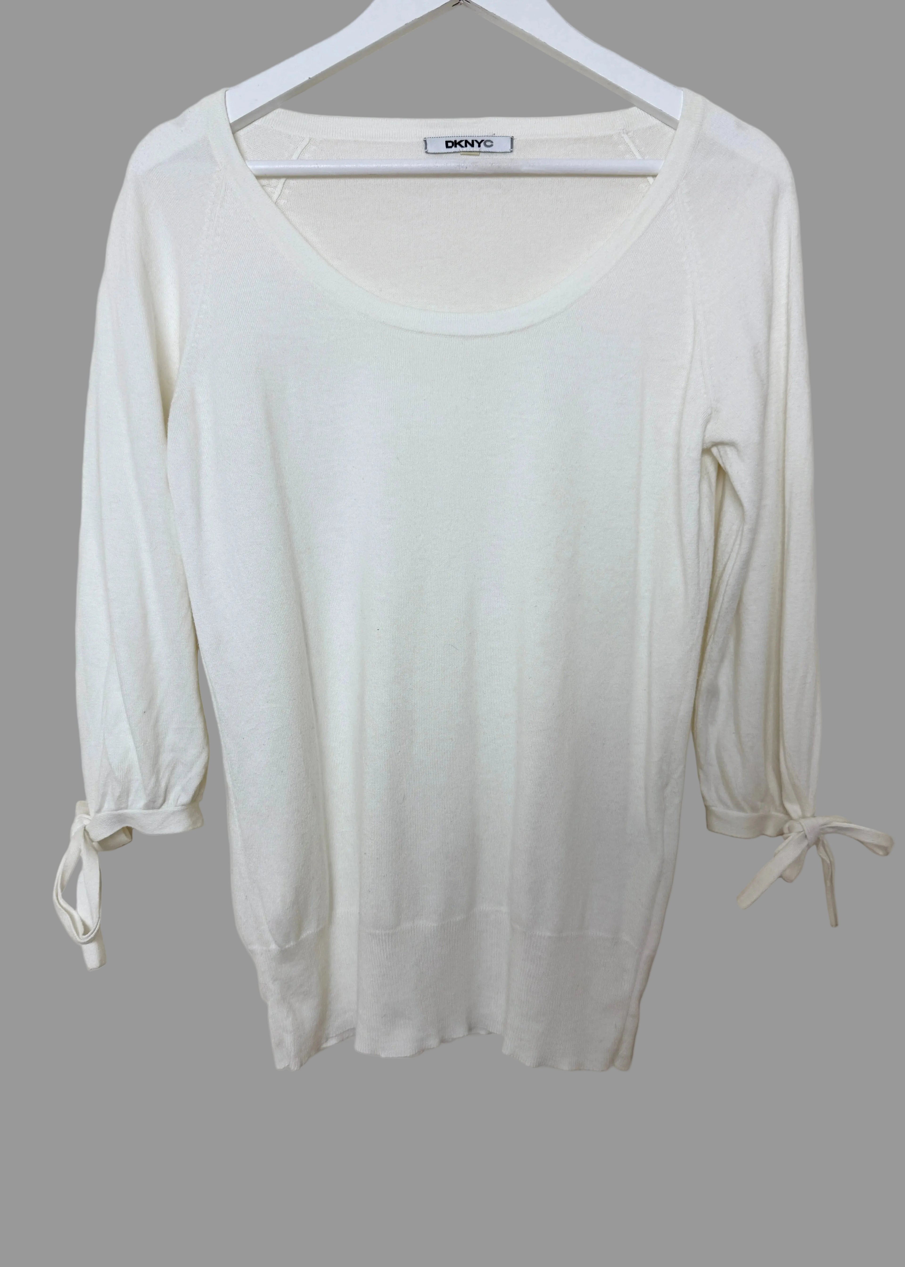 DKNY White Knit Top  - Medium
