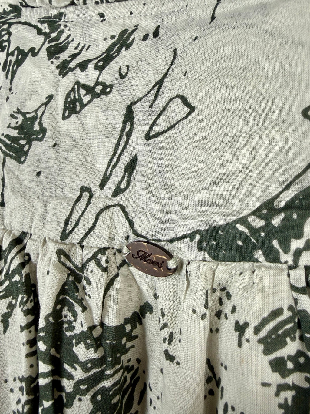 Mavi White Black Floral Cotton Dress Size S - Pre-loved