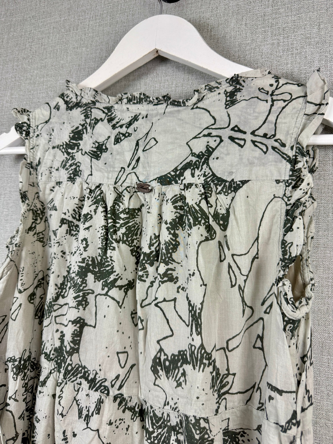 Mavi White Black Floral Cotton Dress Size S - Pre-loved