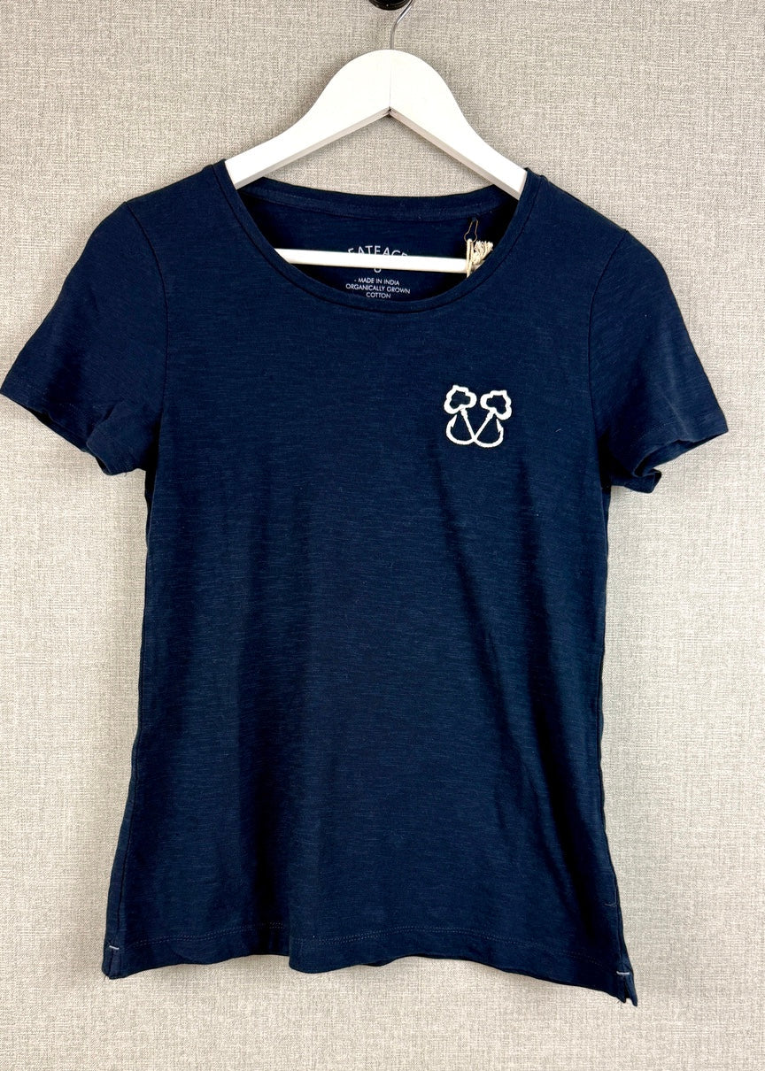 FatFace Kiera Organic Cotton Navy T Shirt UK 6 BNWT - BNWT