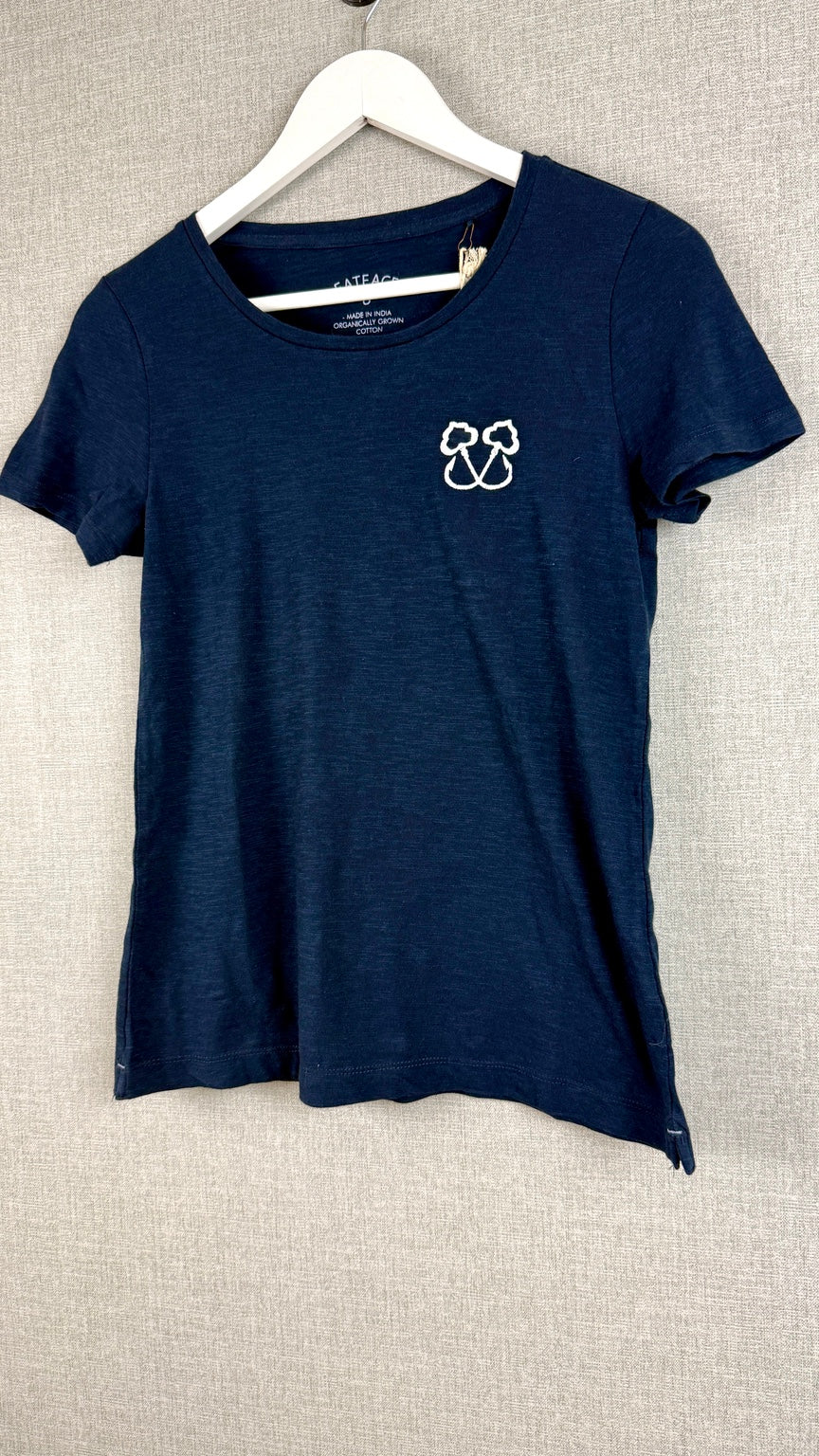 FatFace Kiera Organic Cotton Navy T Shirt UK 6 BNWT - BNWT