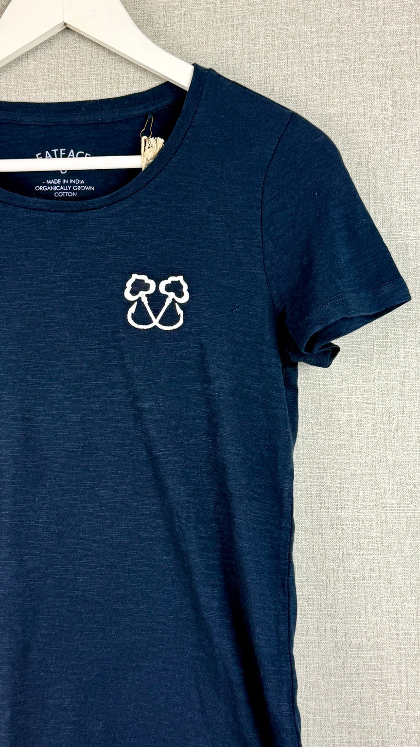 FatFace Kiera Organic Cotton Navy T Shirt UK 6 BNWT - BNWT
