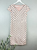 Planet Peach Pink Black Polka Dot Shift Dress UK 10 – Pre-Loved
