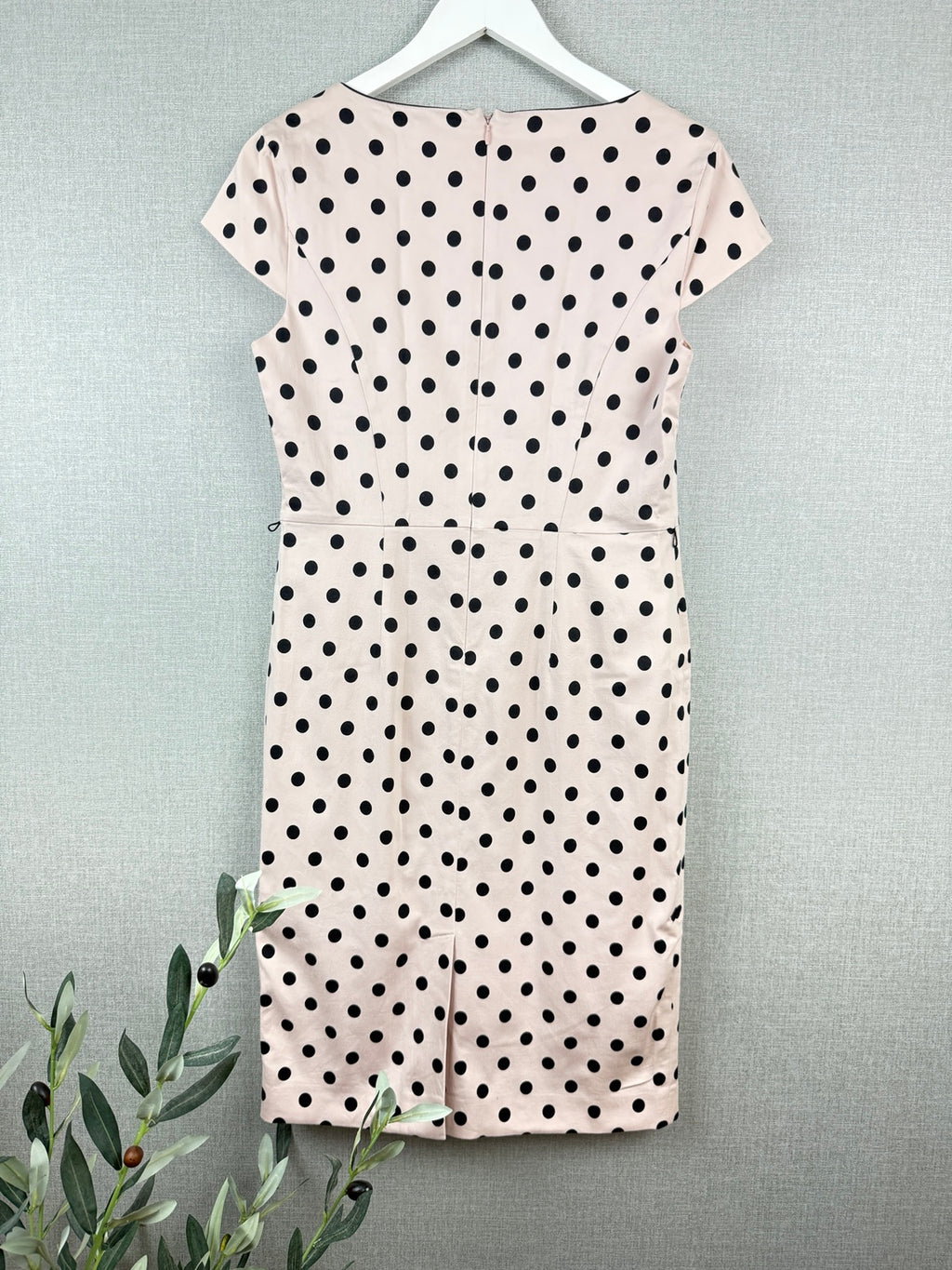 Planet Peach Pink Black Polka Dot Shift Dress UK 10 – Pre-Loved