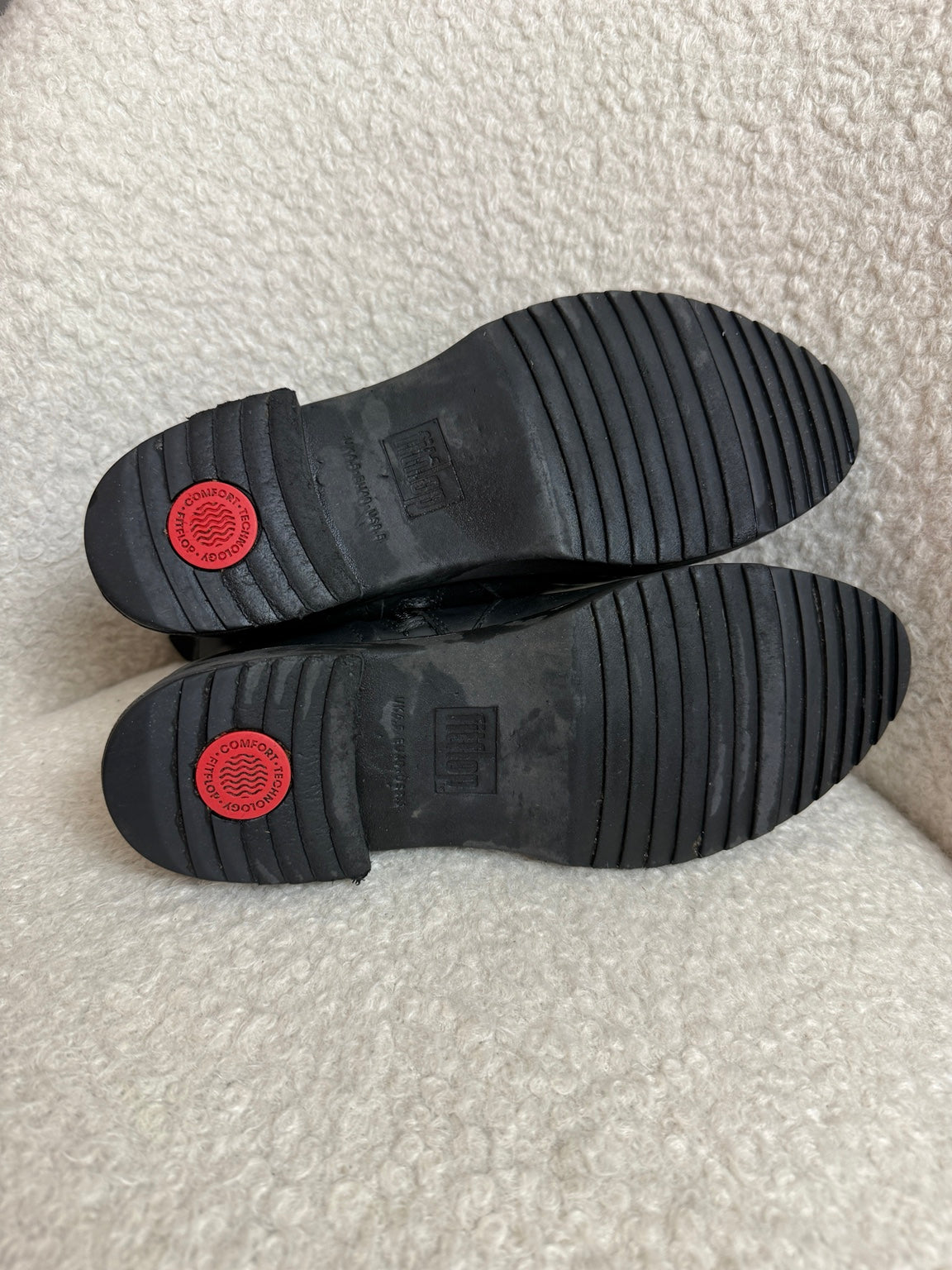 FitFlop Skandi Black Leather Lace Up Ankle Boots UK 6.5 – Pre-Loved