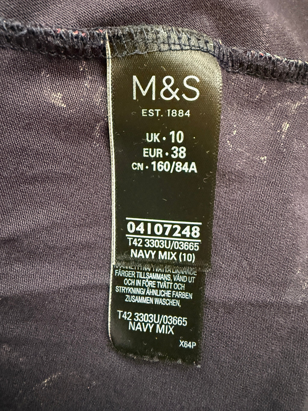 Per Una Navy Floral Bandeau Maxi Dress UK 10 - Pre-loved