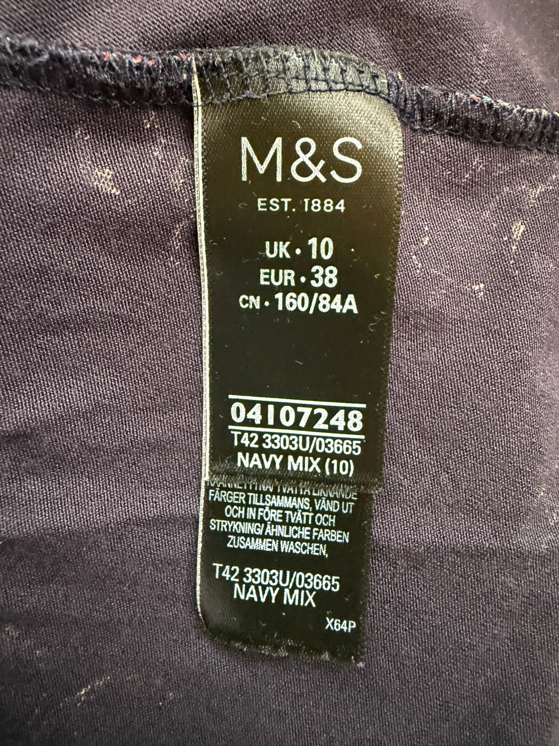 Per Una Navy Floral Bandeau Maxi Dress UK 10 - Pre-loved