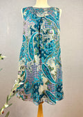 Monsoon Teal Paisley Embellished Tunic Dress UK 16 – Pre-Loved
