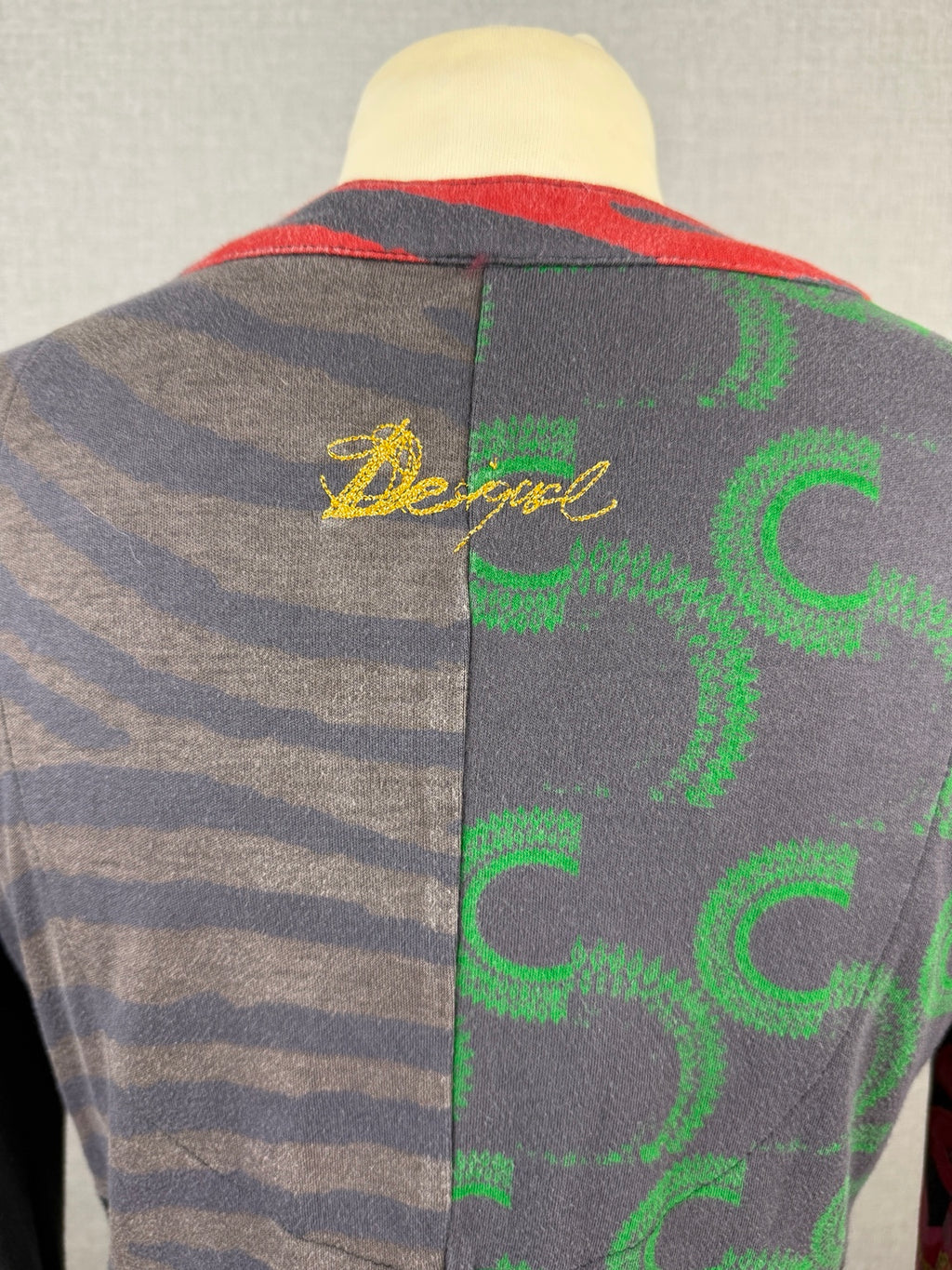 Desigual Patchwork Midi Dress Multicolour UK 16 - Pre-loved