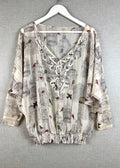 Ted Baker Birdcage Bird Print Blouse UK 12/14 - Pre-loved