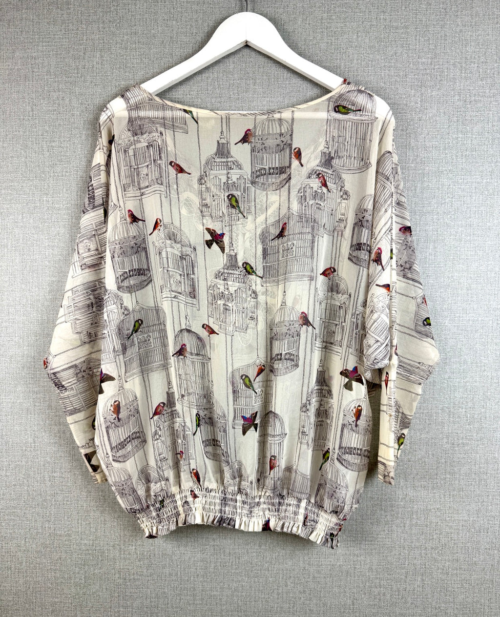 Ted Baker Birdcage Bird Print Blouse UK 12/14 - Pre-loved
