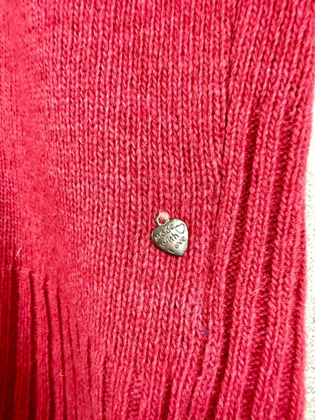 White Stuff Wool Knitted Vest Red Sleeveless Tank Top UK 14 - Pre-loved