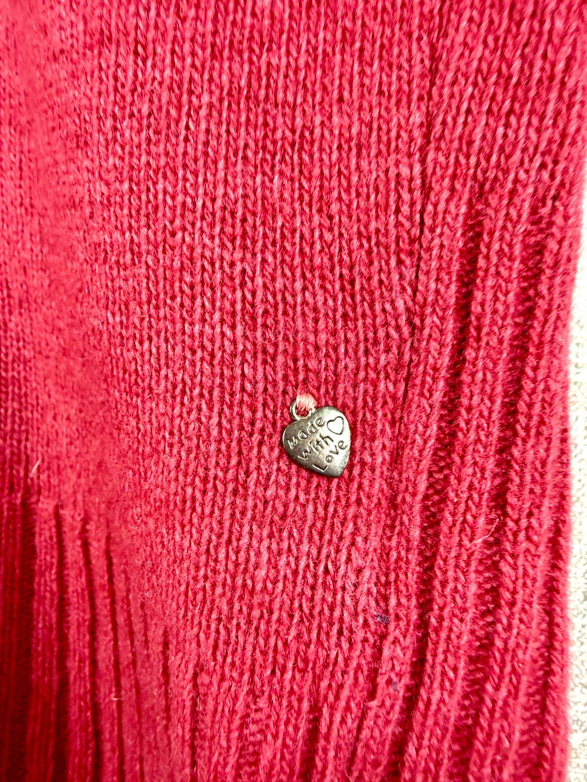 White Stuff Wool Knitted Vest Red Sleeveless Tank Top UK 14 - Pre-loved