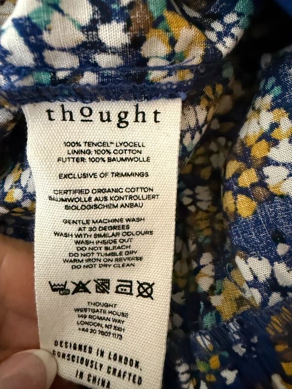 Thought Floral Ditsy Jumpsuit Wide Leg Boho V Neck UK 12