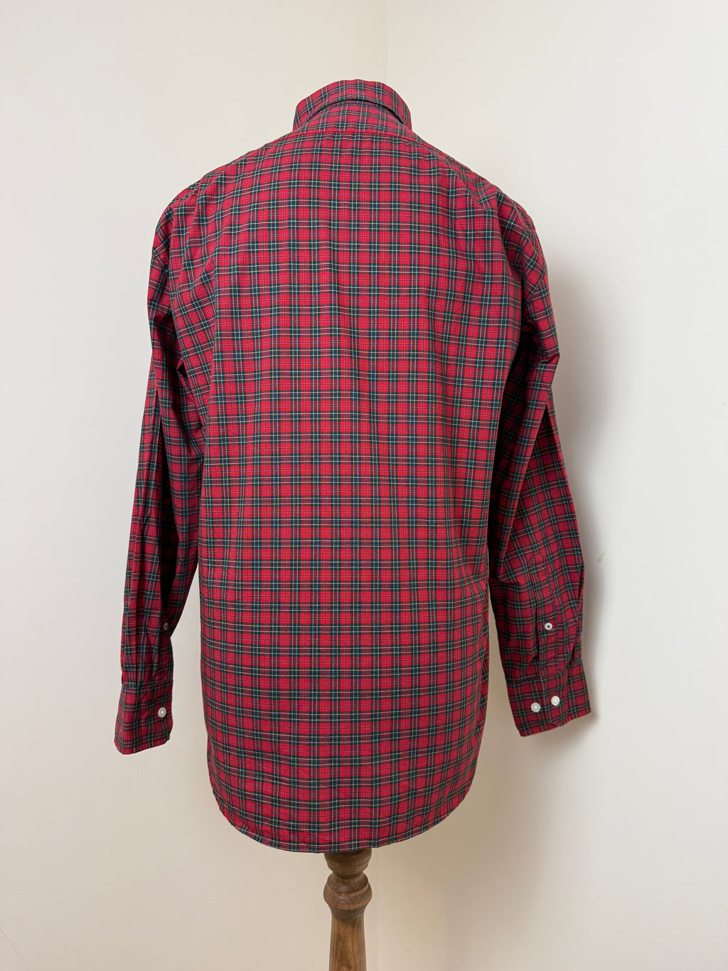 Lincs DC & Co Red Tartan Plaid Cotton Shirt Medium