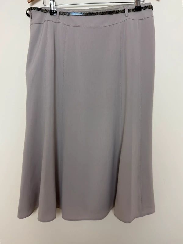 Gerry Weber Mermaid Skirt Taupe Belted Knee Length Tailored UK16