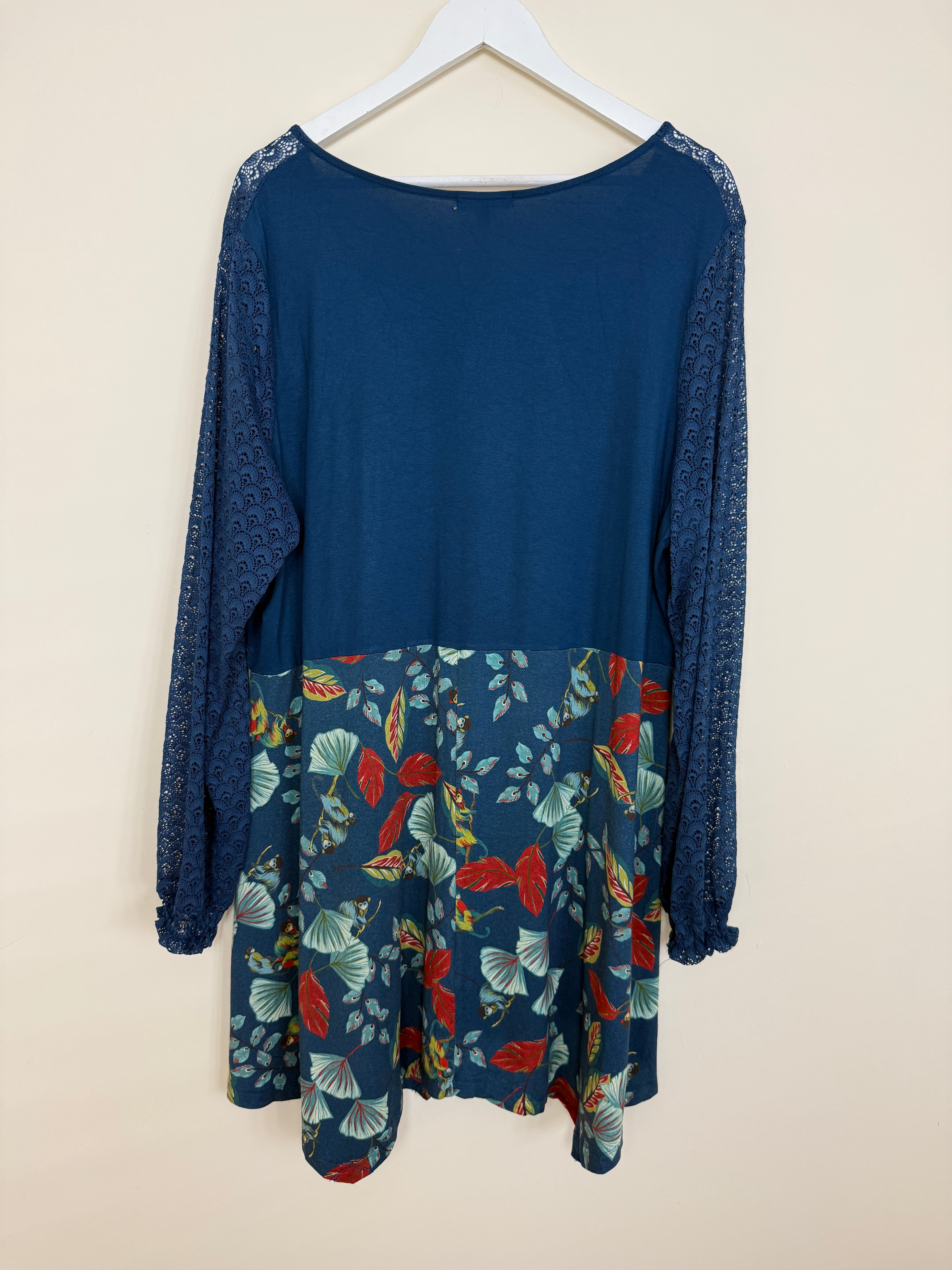 Joe Browns Blue Boho Lace Tunic Dress Size 22