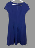 Next Violet Fit & Flare Skater Style V Neck Cap Sleeve Dress - UK6