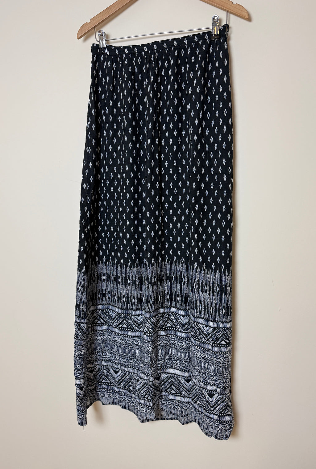 New Look Black Boho Maxi Skirt Size UK 8