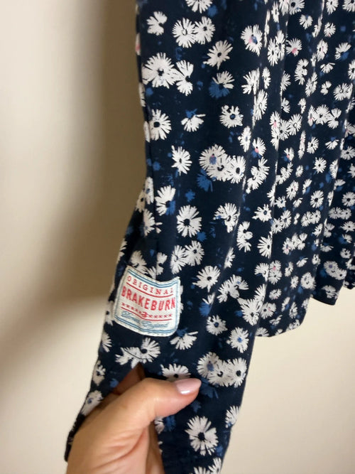 Brakeburn Aster Navy Daisy Print Mini Skirt - UK14