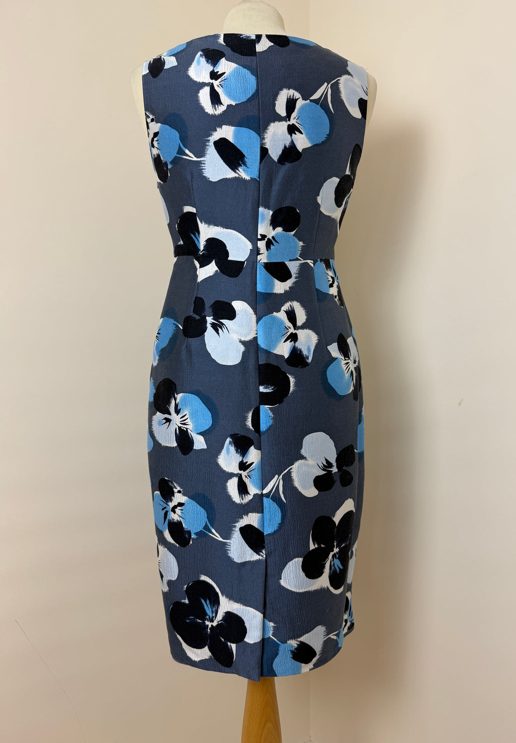Fenn Wright Manson Petite Petuna Silk Blend Dress UK10 Floral Sheath V-Neck
