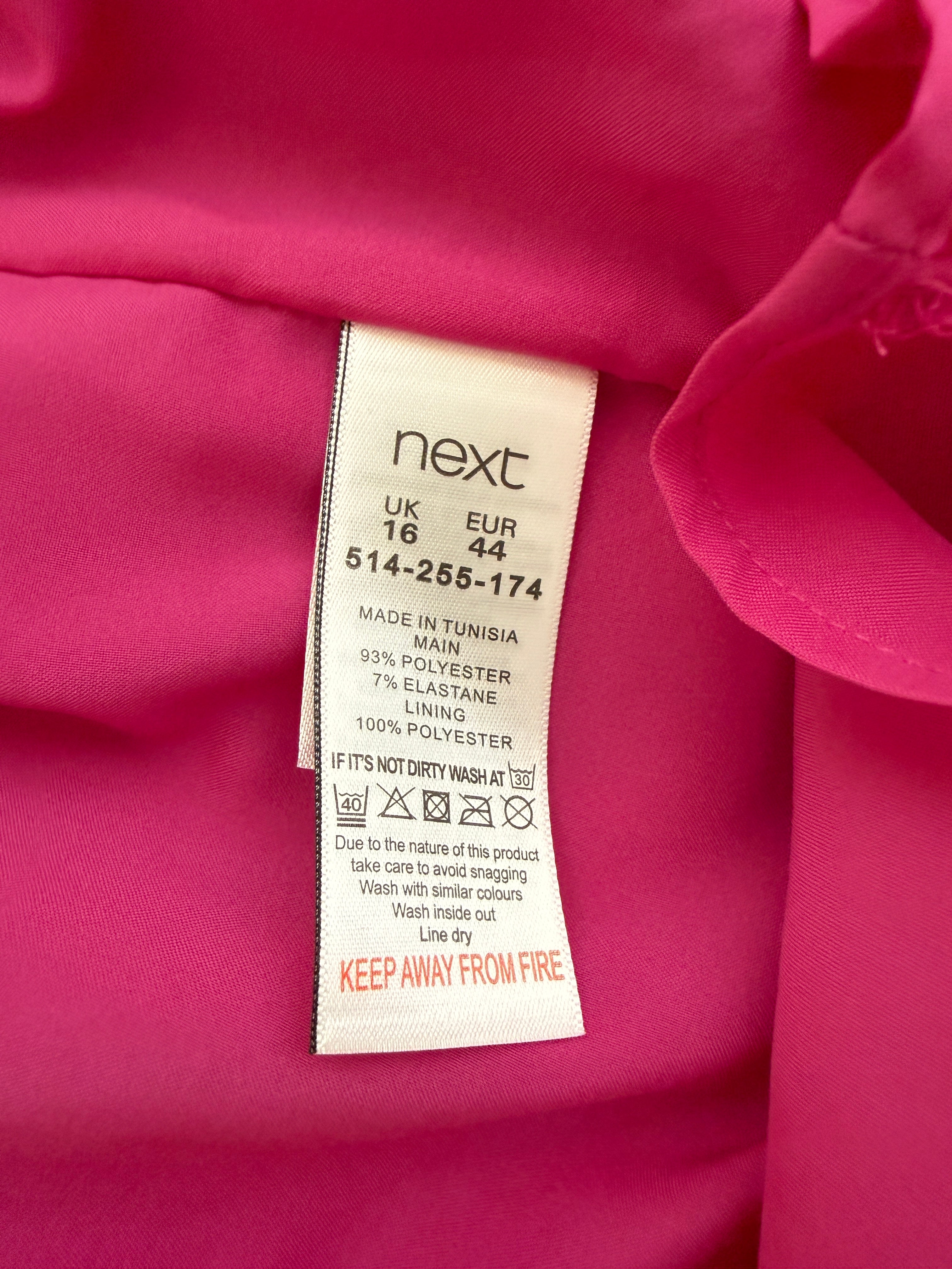 Next Magenta Purple Shift Dress UK16 BNWT Cold Shoulder V-Neck Formal