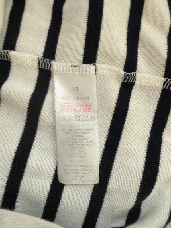 The White Company Black & White Breton Dress - Size 12