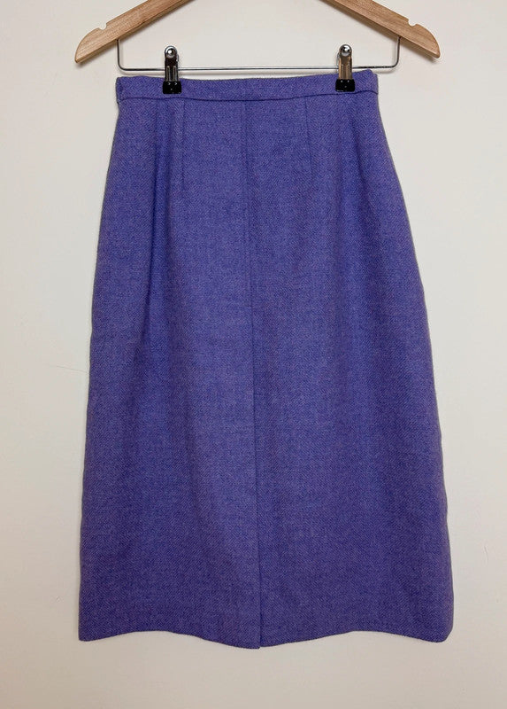 Pitlochry Knitwear of Scotland Vintage BNWT Lilac Wool Pencil Skirt - UK8
