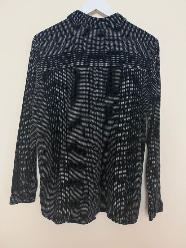 Maison De Nimes Black Embroidered Shirt Polka Dot Geometric UK12