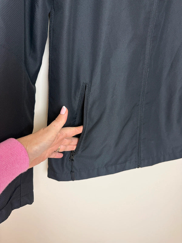 F&F Black Shower Resistant Lightweight Windbreaker - Small