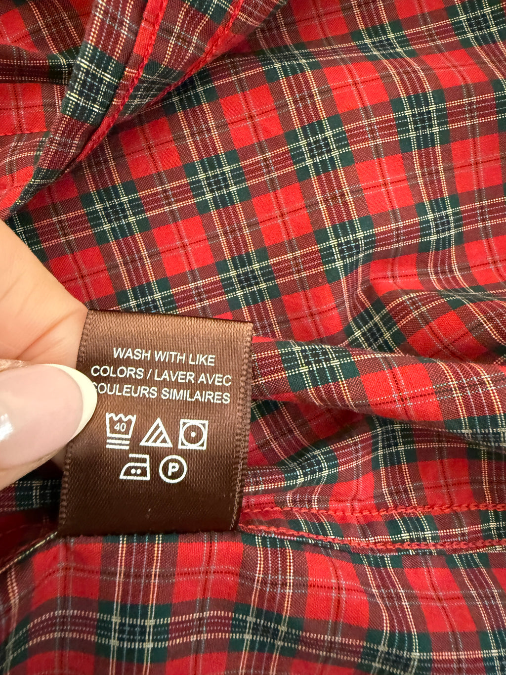 Lincs DC & Co Red Tartan Plaid Cotton Shirt Medium