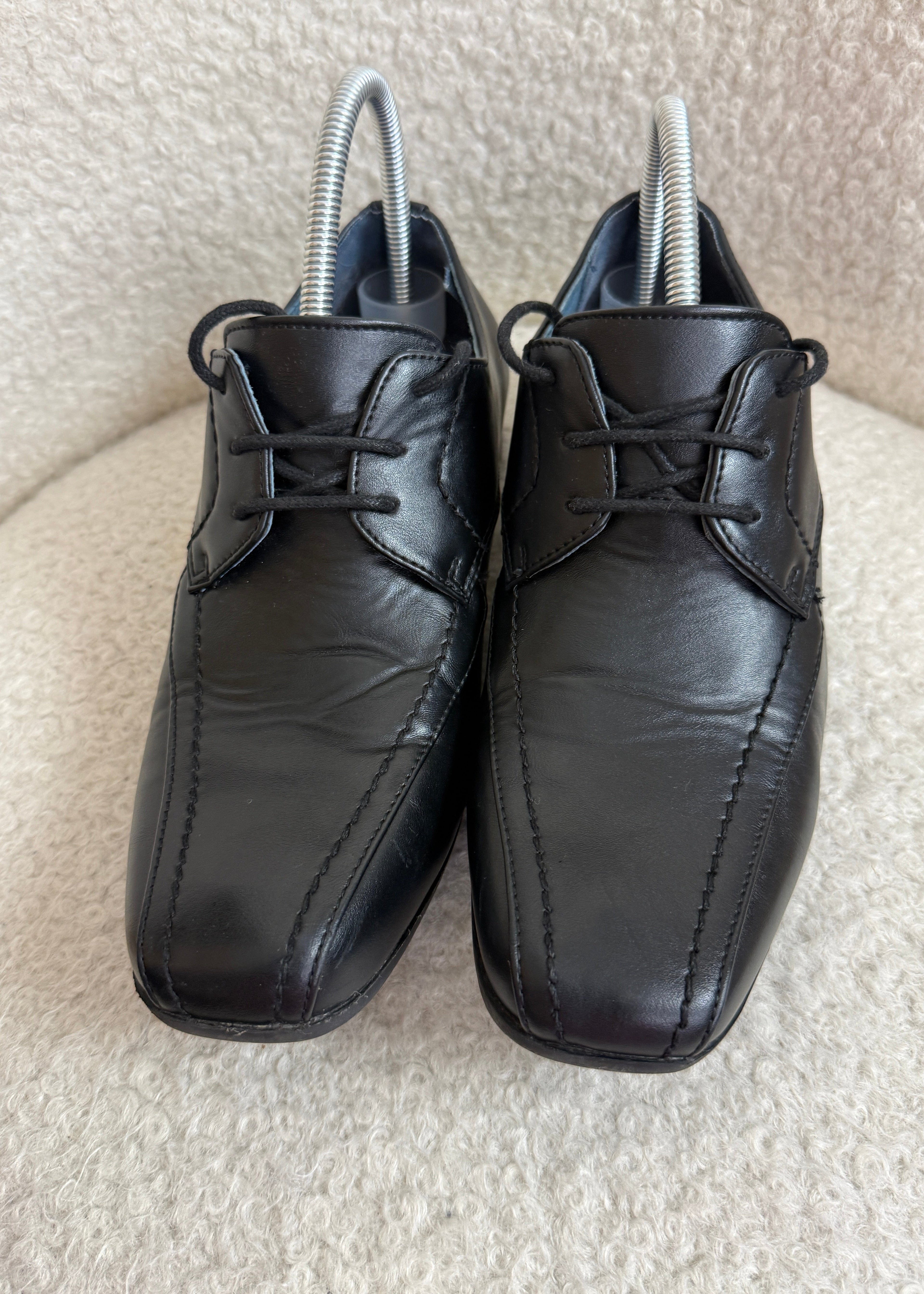 Giorgio Black Leather Formal Shoes UK8 Smart Lace Up