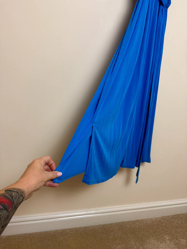 John Lewis BNWT Mid Blue Belted Jersey Dress - UK18