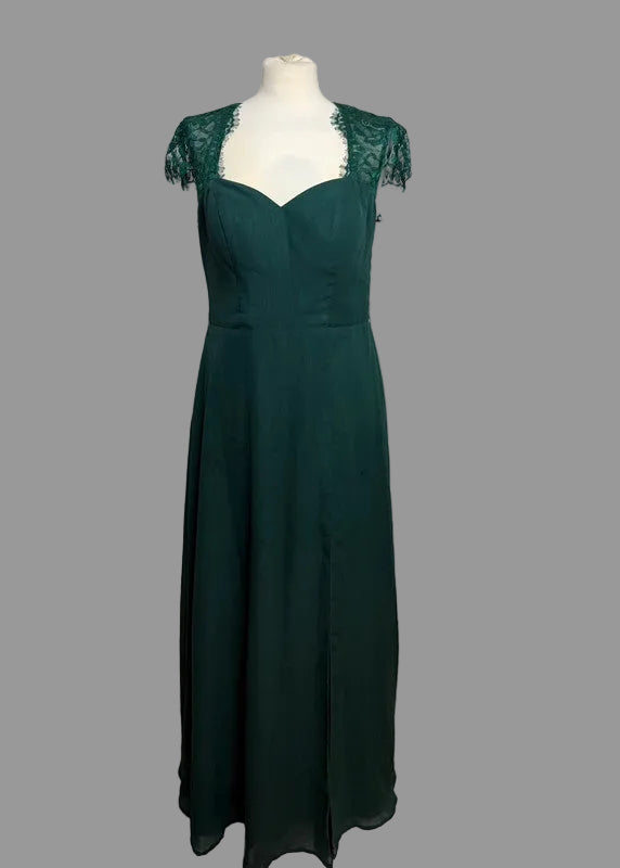 JJ's House Emerald Green Full Length Ballgown - Size 12