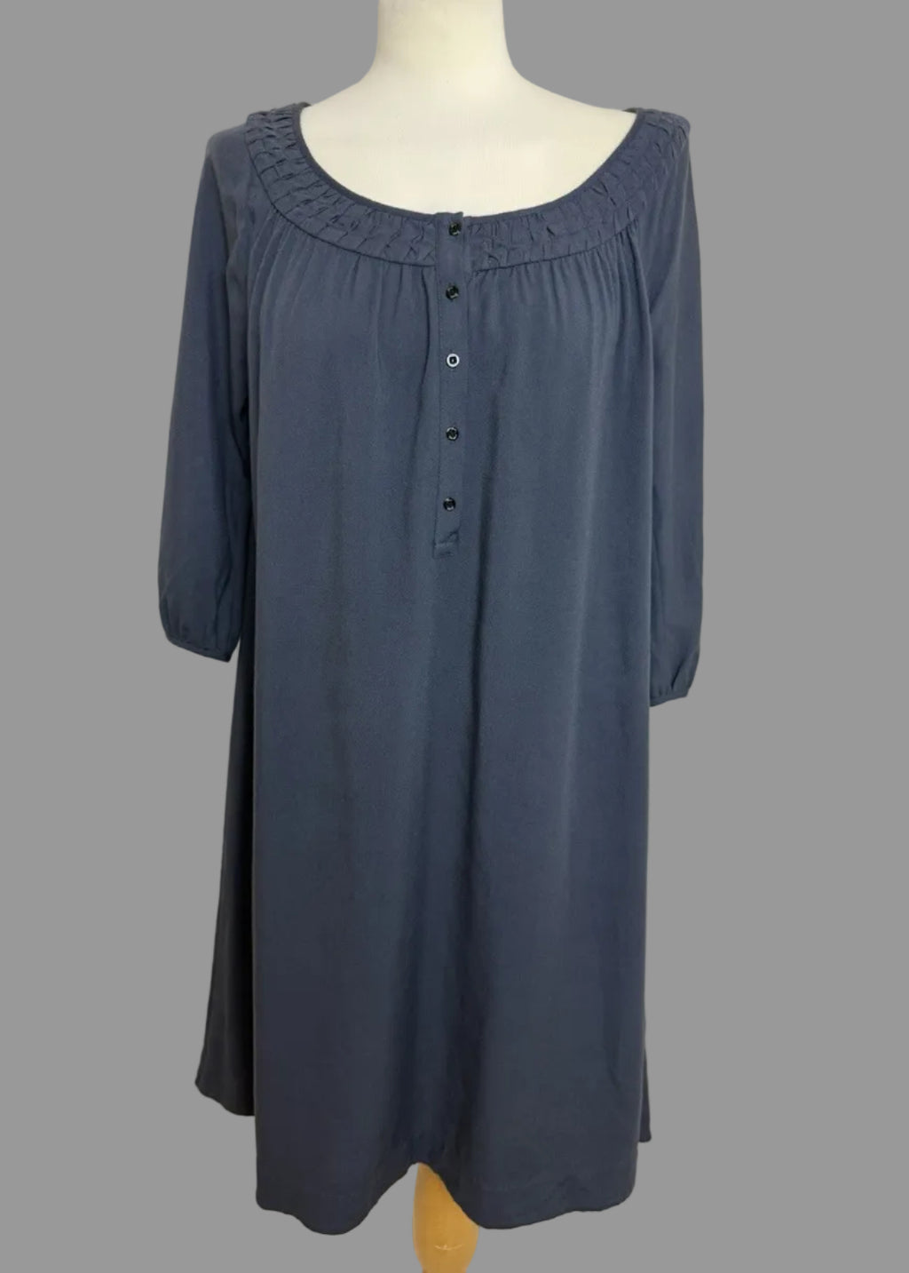 Thomas Burberry Slate Grey Tunic Dress - Small