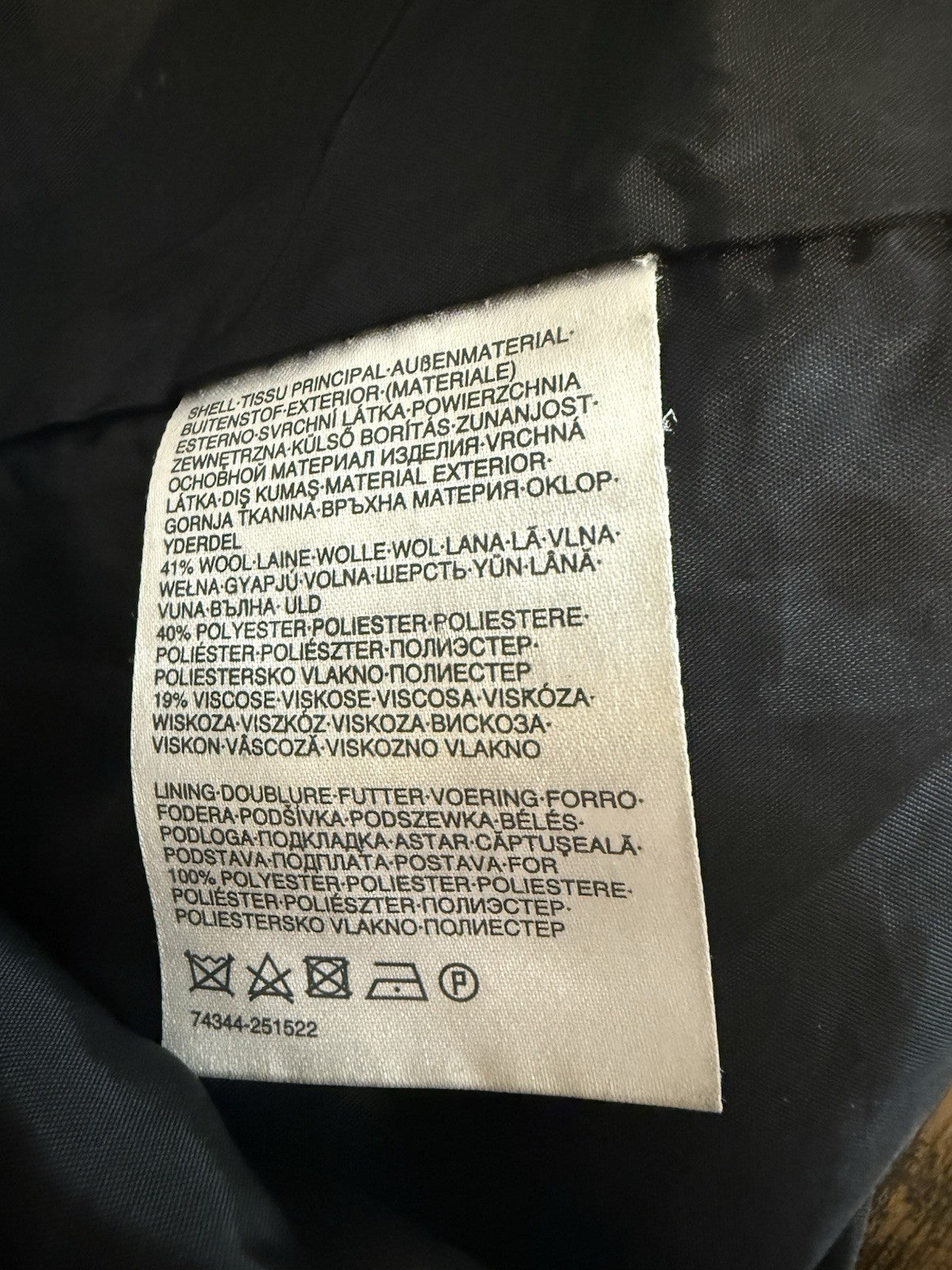 Clockhouse At C&A Black Wool Blend  Coat - UK10