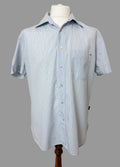 Paul Smith Jeans Blue White Striped Cotton Shirt Mens XL