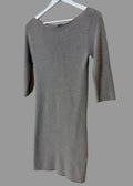 JOSEPH Silk Blend Ribbed Jumper Dress Metallic Bodycon Boat Neck UK Large