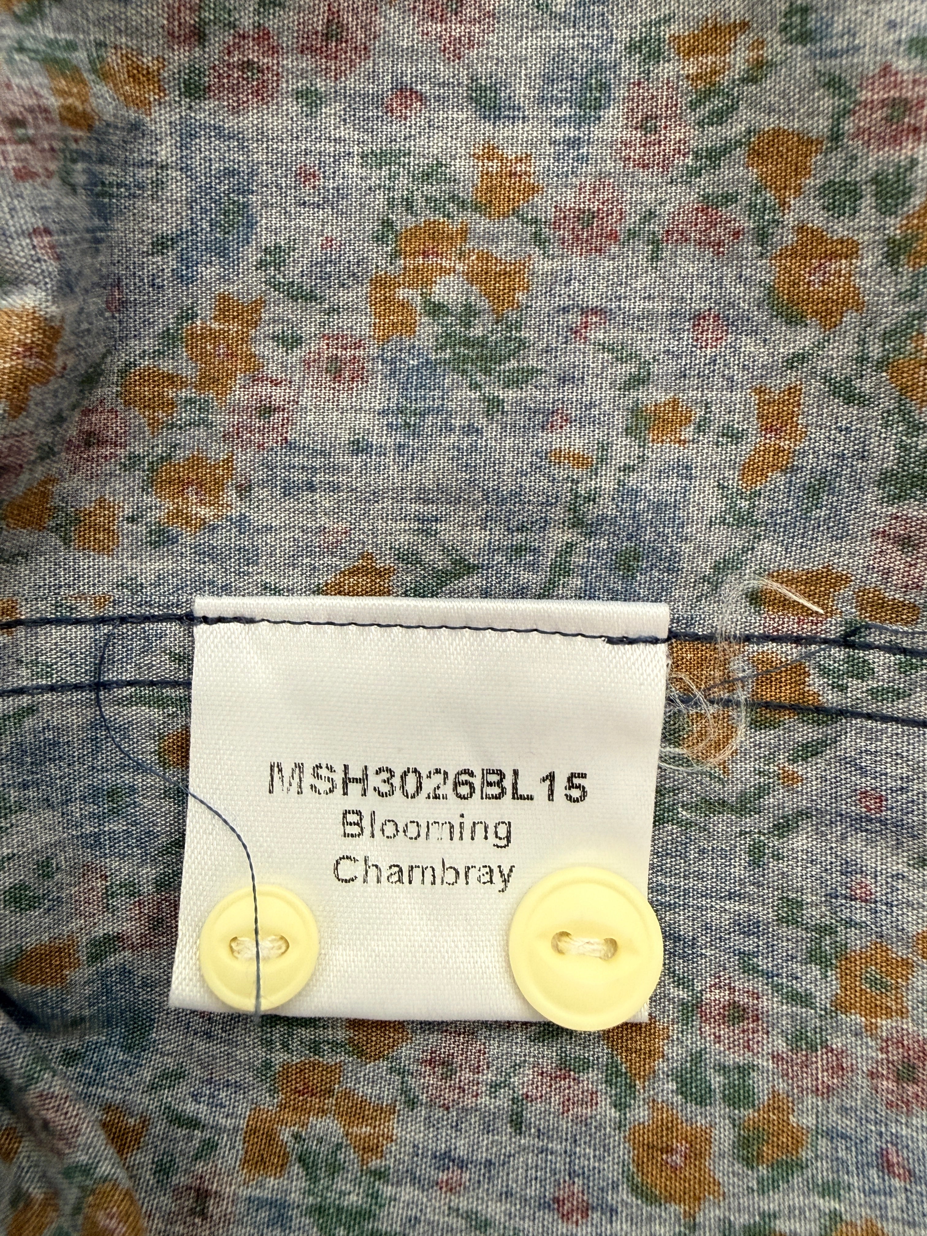 Barbour Beacon Floral Cotton Shirt UK S Blue Liberty Print Button Up