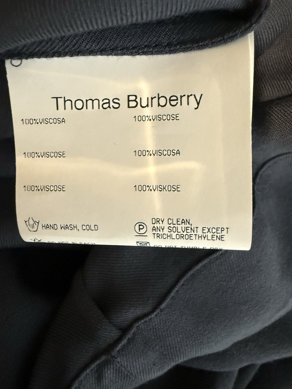 Thomas Burberry Slate Grey Tunic Dress - Small