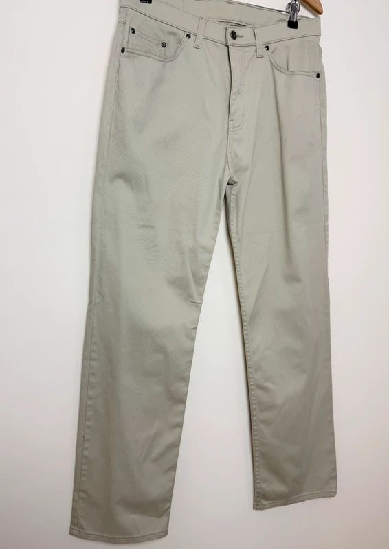 M&S Beige Straight Leg Jeans W34 L31 Premium Grade Denim