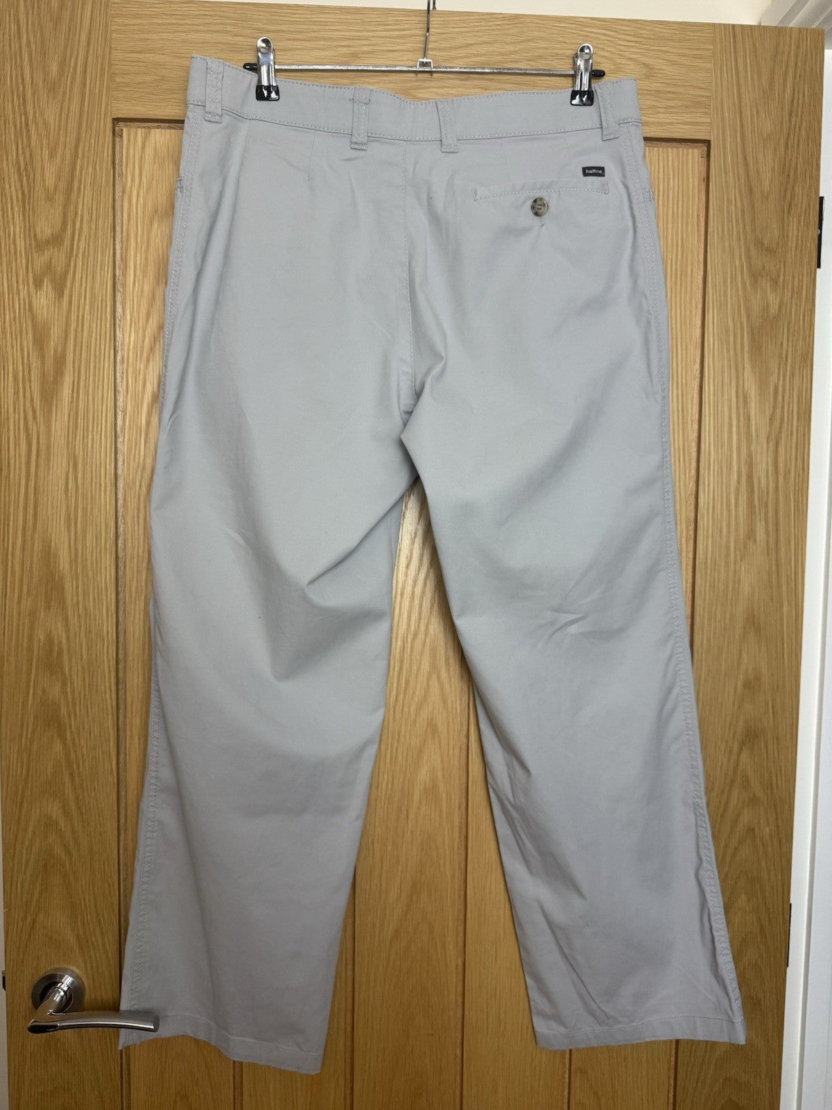 Hattric Grey Stretch Regular Fit Chinos with NonSlip Waistband - W34/L28